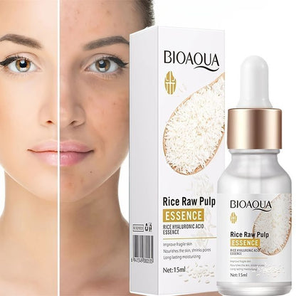 BIOAQUA Rice Raw Pulp Essence Serum with Hyaluronic Acid 15ml | Brightening & Hydrating