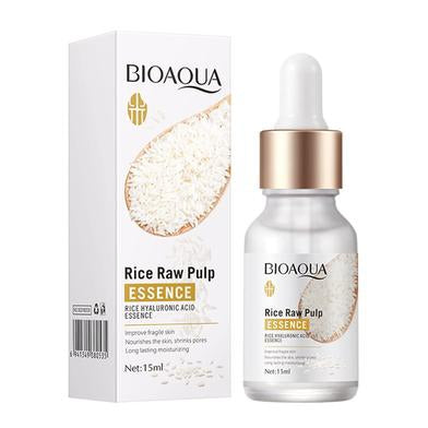 BIOAQUA Rice Raw Pulp Essence Serum with Hyaluronic Acid 15ml | Brightening & Hydrating